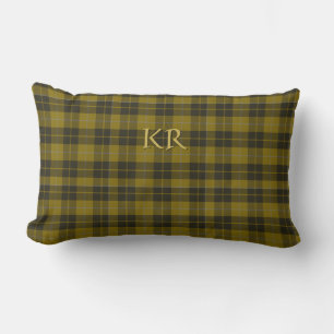 Coussin Rectangle Barclay Tartan avec vos initiales, Scottish Plaid