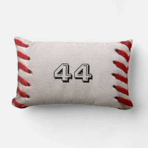 Coussin Rectangle Baseball avec numéro personnalisable