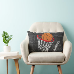 Coussin Rectangle Basket-ball et cerceau de tableau de bord personna