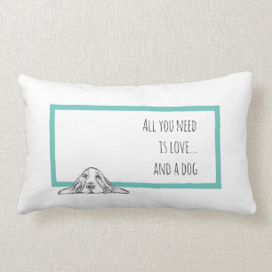 Coussin Rectangle basset blanc