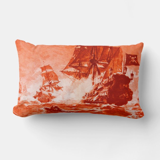 Coussin Rectangle BATAILLE DE BATEAU EN rouge (Recto)