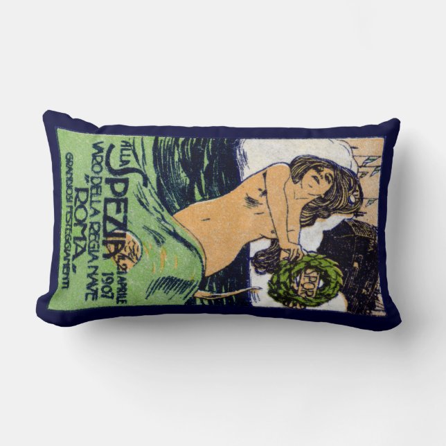 Coussin Rectangle Bataillon italien Roma 1907 (Recto)