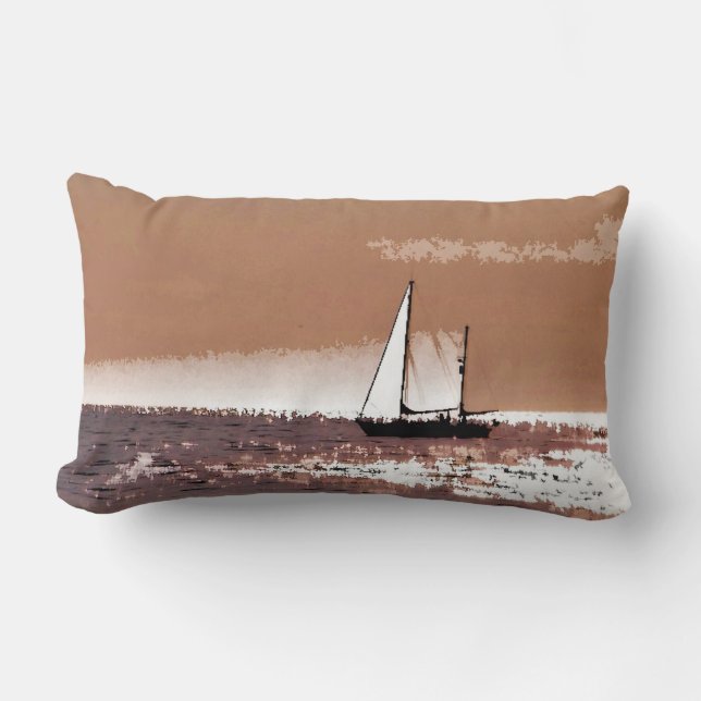 COUSSIN RECTANGLE BATEAU À VOILE (Recto)