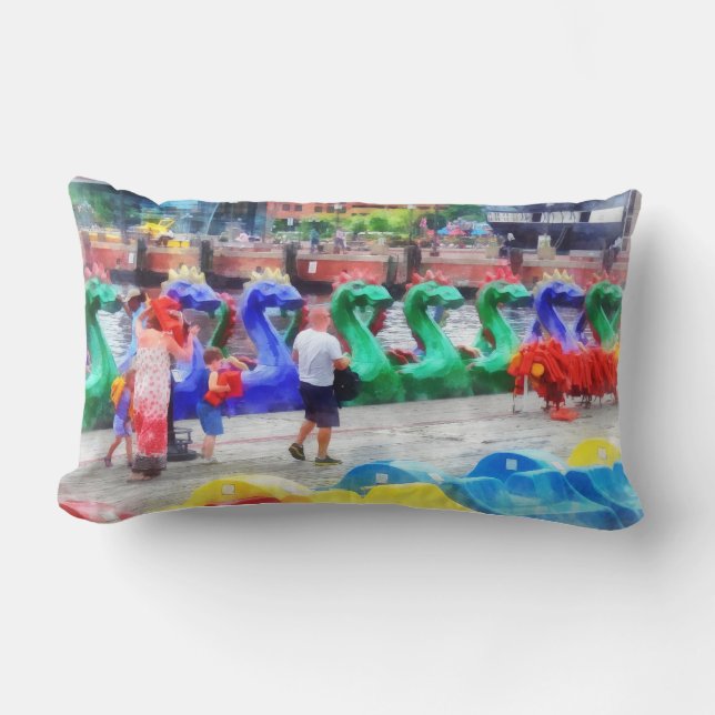 Coussin Rectangle Bateaux-dragons Baltimore MD (Recto)