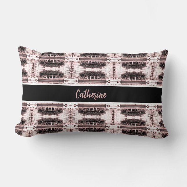 Coussin Rectangle Bâtiment de voitures vintage Algérie Alger (Recto)