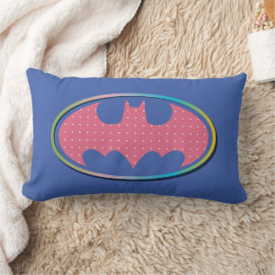Coussin Rectangle Batman   Logo Pink Polka Dot