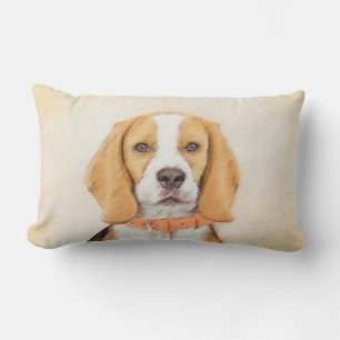Coussin Rectangle Beagle Hound Dog Peinture Animal Art original