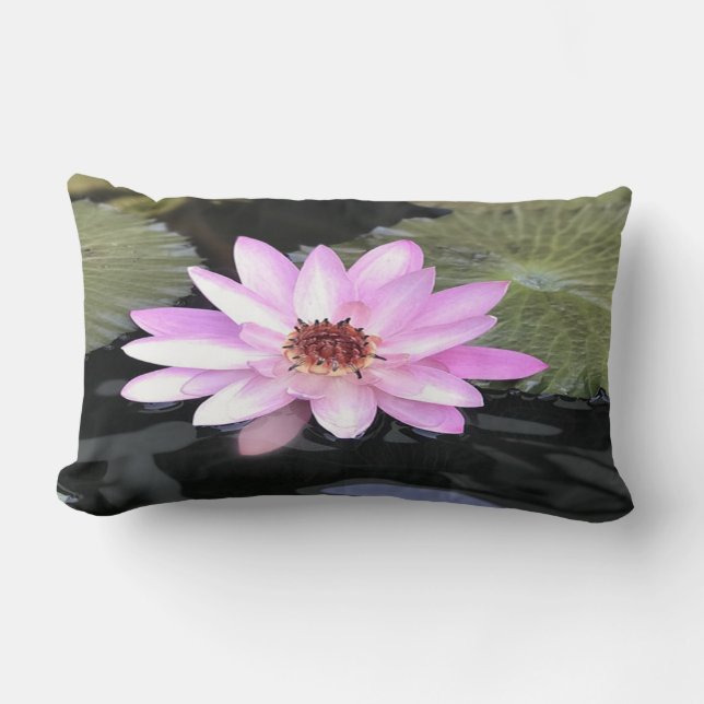 Coussin Rectangle Beau Lotus, Zen, Paysage (Recto)