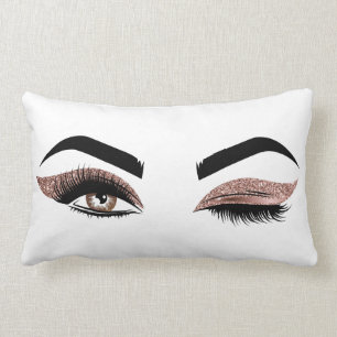 Coussin Rectangle Beau Wink Oeil Lashes Artiste maquillage