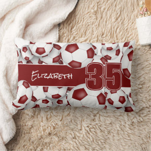 Coussin Rectangle Beaucoup de ballons de football décor d'équipe de