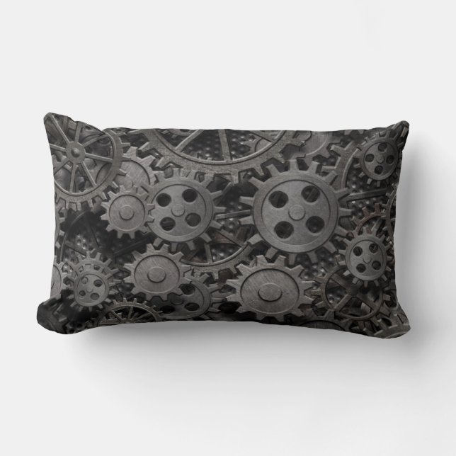 Coussin Rectangle Beaucoup de vieilles vitesses en métal ou pièces (Recto)