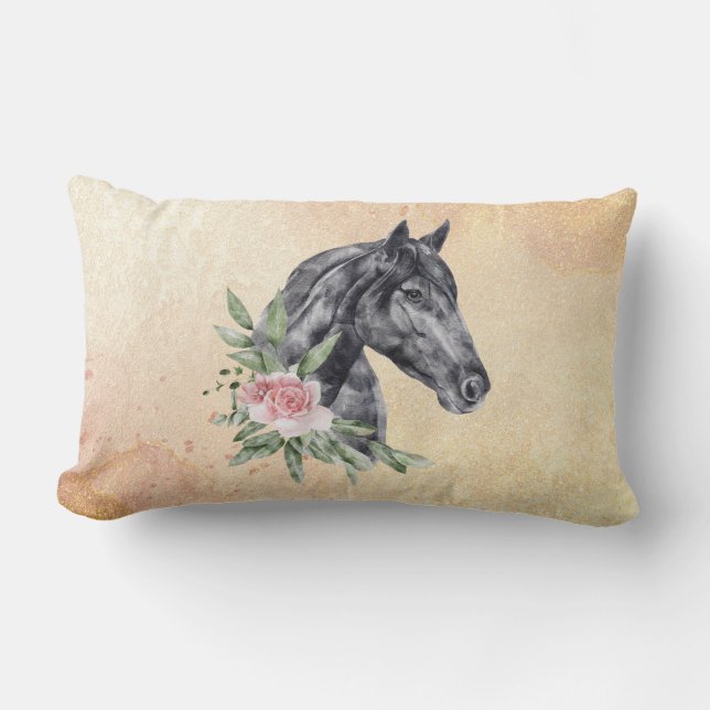 Coussin Rectangle Beautiful Horse Head (Recto)