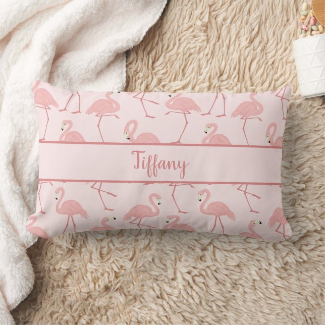 Coussin Rectangle Beaux Flamants Roses Tropicaux  (Couverture)