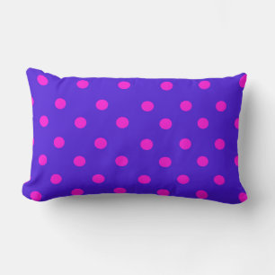 Coussin Rectangle Beaux pois roses et violets