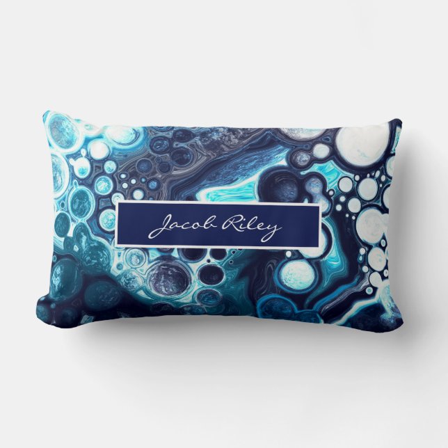 Coussin Rectangle Bébé bleu personnalisé bébé bébé bébé bébé (Recto)