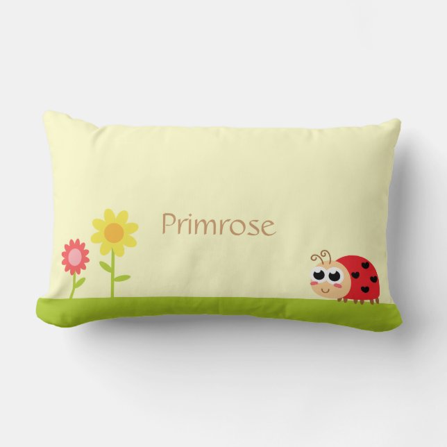 Coussin Rectangle Bébé coccinelle mignonne avec des taches en forme  (Recto)