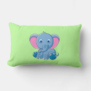 Coussin Rectangle Bébé Éléphant Dessin Animé Clipart-64832