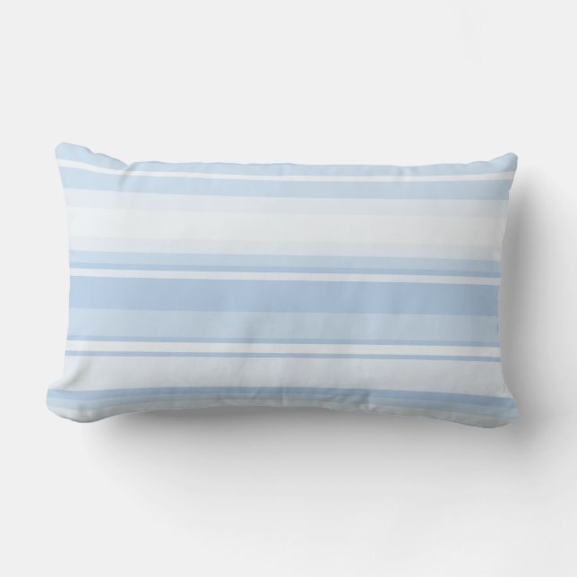 Coussin Rectangle Bébé rayures bleues (Recto)