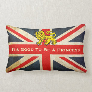 Coussin Rectangle Bébé royal son bon pour être une princesse carreau