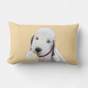 Coussin Rectangle Bedlington Terrier Peinture - Art Chien original