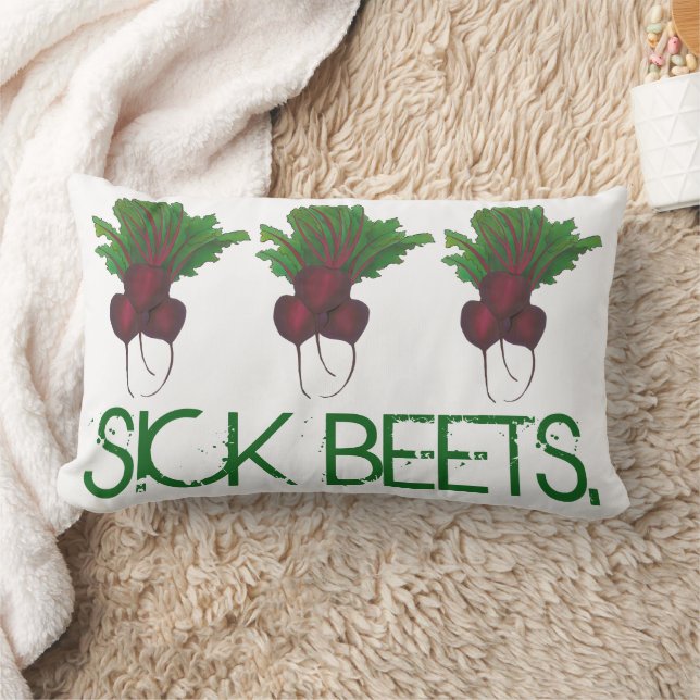 Coussin Rectangle Beets Malades (Beats) Beet Rouge Végétarien Musiqu (Couverture)