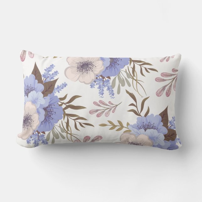Coussin Rectangle Belle Fleur violette (Recto)