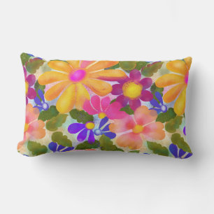 Coussin Rectangle Belles grandes fleurs