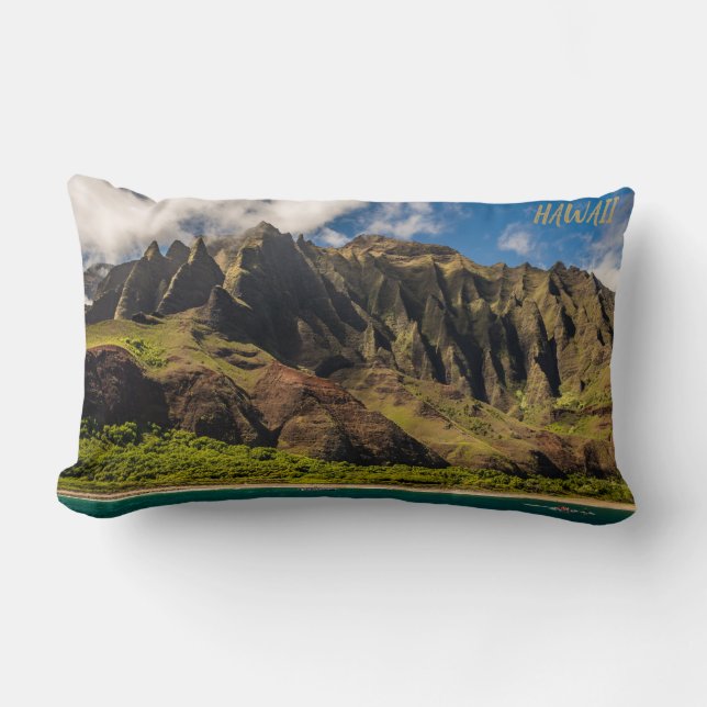 Coussin Rectangle Belles monts Hawaii (Recto)