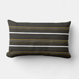 Coussin Rectangle Belles rayures jaunes noirs