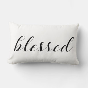 Coussin Rectangle Béni - Citation de gratitude religieuse bénédictio
