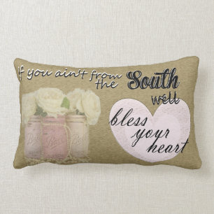 Coussin Rectangle Bénissez votre coeur