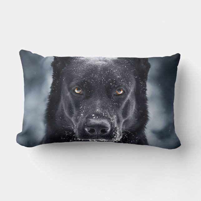 Coussin Rectangle Berger allemand noir (Recto)