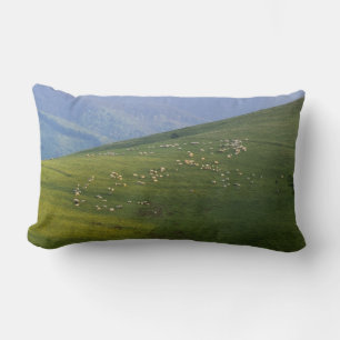 Coussin Rectangle berger avec troupeau de moutons