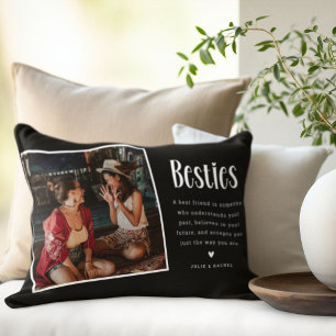 Coussin Rectangle BESTIES's Personnalisé Cute BFF 2 Cadeau Photo