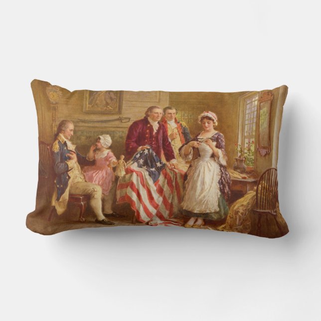 Coussin Rectangle Betsy Ross, 1777 (Histoire américaine) (Patriote a (Recto)