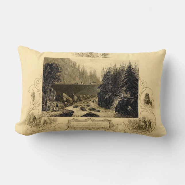 Coussin Rectangle Bicentenaire du canal Erie historique (Recto)