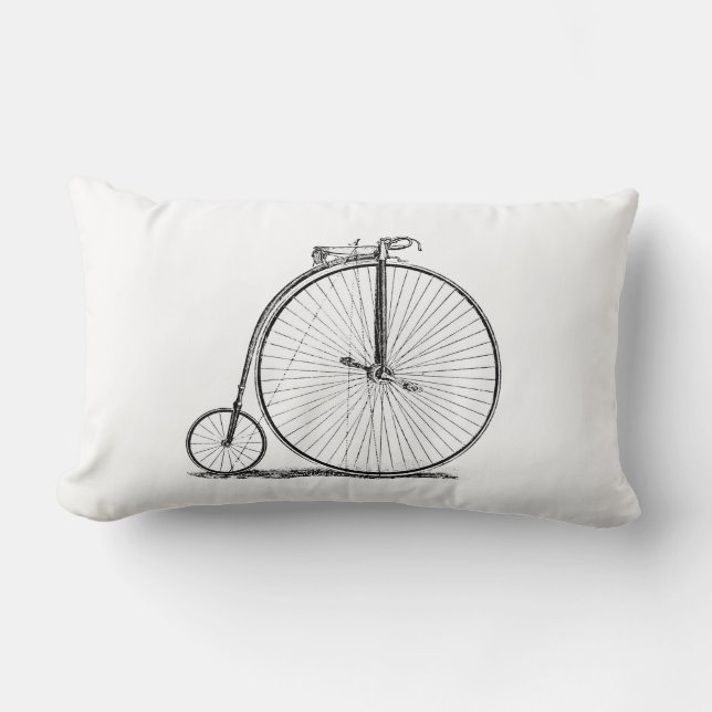 Coussin Rectangle Bicyclette à grande roue Penny Farthing (Recto)