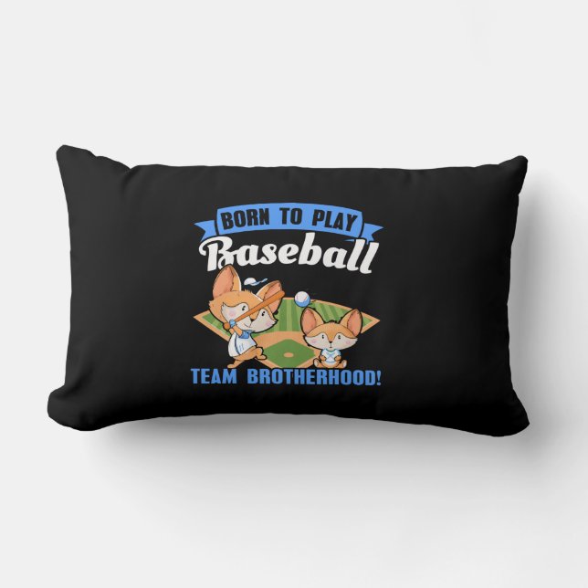 Coussin Rectangle Big Brother Little Brother - Joueurs De Baseball (Recto)