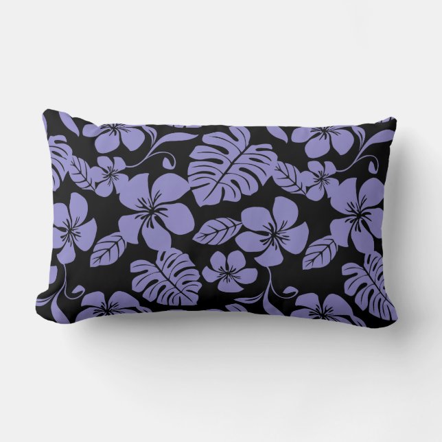 COUSSIN RECTANGLE BIKINI ROSE (NOIR//LAVENDER) (Recto)