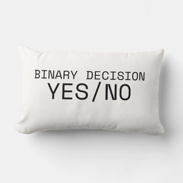 Coussin Rectangle Binary Decision Yes No Minimalist Industrial  (Recto)