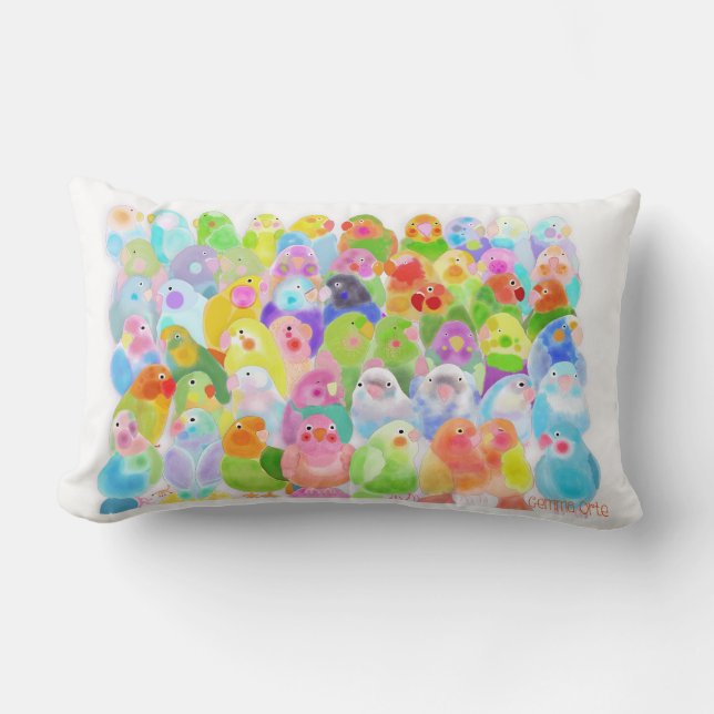 Coussin Rectangle BIRDs ! Pillow (Recto)