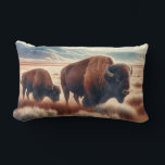 Coussin Rectangle Bison d'aquarelle sur le découpage des plaines<br><div class="desc">Bison aquarelle sur le Coussin Lumbar des Plaines, un mélange captivant d'expression artistique et l'esprit indompté des plaines. Ce Coussin Lumbar capture magnifiquement la force et la grâce d'un bison dans un chef-d'oeuvre aquarelle, ce qui en fait un ajout idéal pour les amateurs d'art de la faune, les amoureux de...</div>