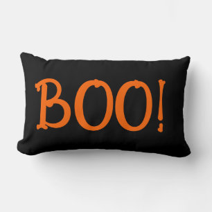 Coussin Rectangle Black and Orange Bony Boo !