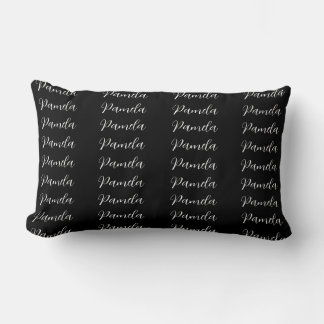 Coussin Rectangle Black Red Minimalist Ajouter un nom personnalisé