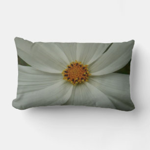 Coussin Rectangle Blanc Cosmos Fleur sauvage d'été Floral