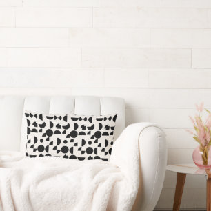 Coussin Rectangle Blanc Moderne Élégant Tribal Géométrique