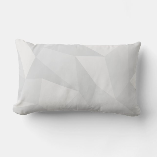 Coussin Rectangle Blanc, simple, moderne, urbain, cool, motif tendan (Recto)