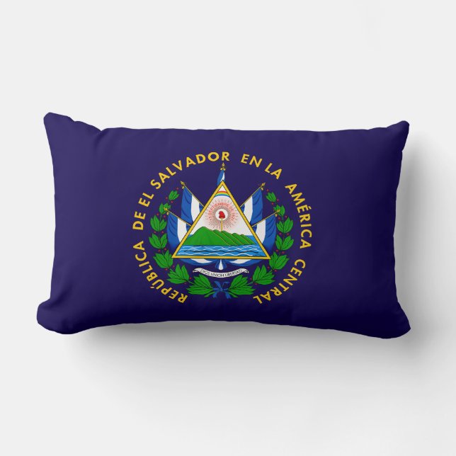 Coussin Rectangle Blason national du Salvador symbole emblème drapea (Recto)
