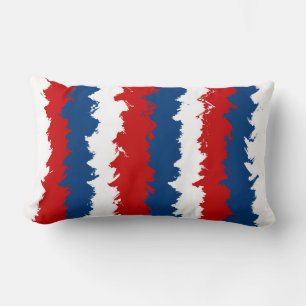 Coussin Rectangle Bleu, blanc et rouge Cool