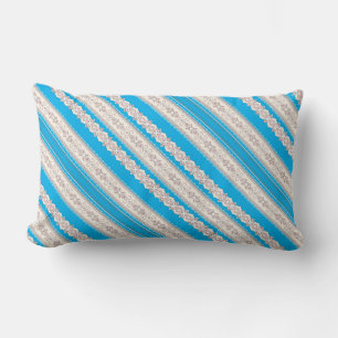 Coussin Rectangle Bleu bleu blanc très classique
